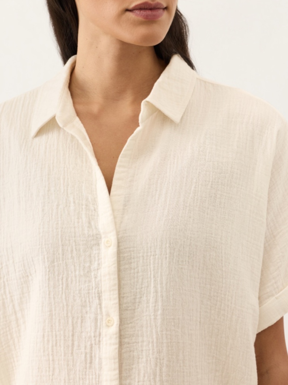 Pact Organic Coastal Double Gauze Oversized Shirt